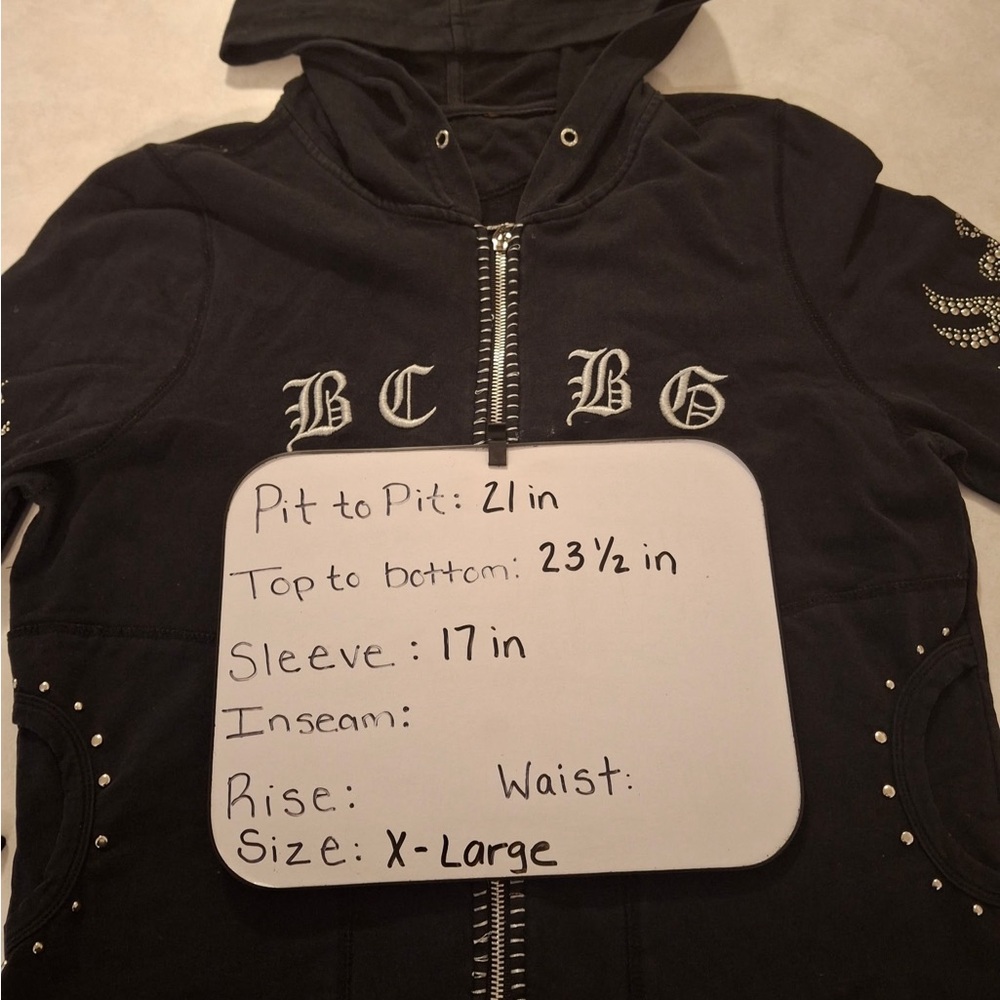 BCBG Black Embellished Bomber Jacket - Picture 8 of 8